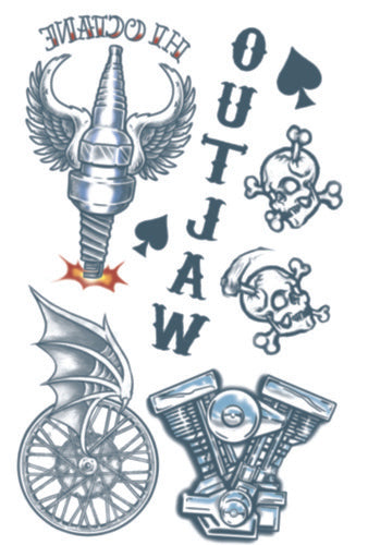 Temporary Tattoos- Outlaw Biker