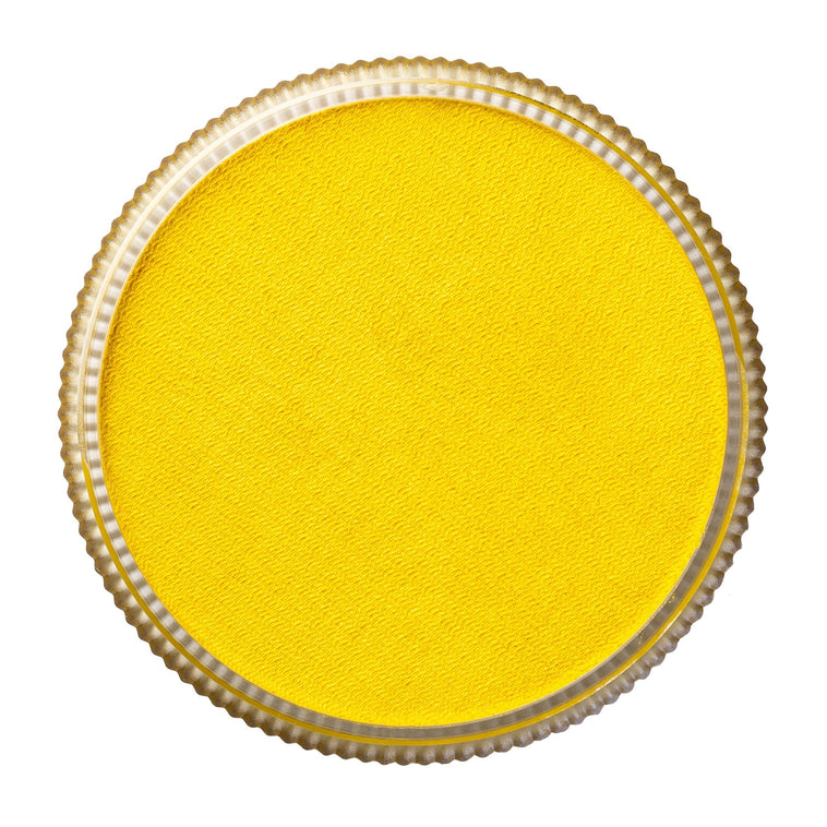 TAG Pearl Yellow face paint 32g colour swatch top view TAG Pearl Yellow face paint 32g colour swatch top view
