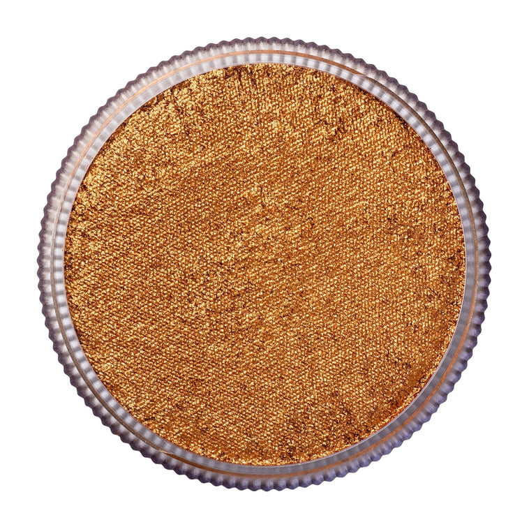 TAG Pearl Old Gold face paint 32g colour swatch top view TAG Pearl Old Gold face paint 32g colour swatch top view