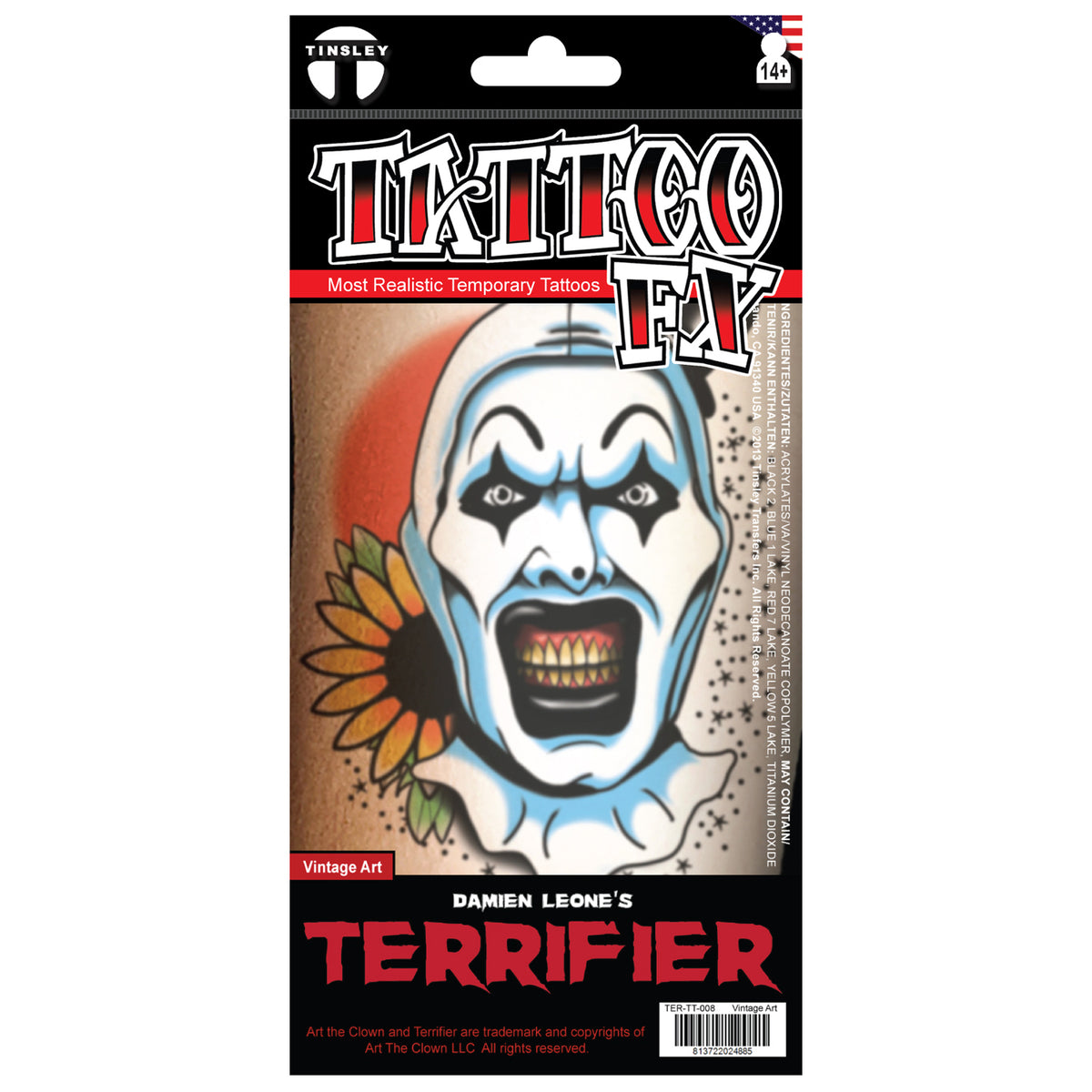 Temporary Tattoos- Damien Leone&#39;s Terrifier