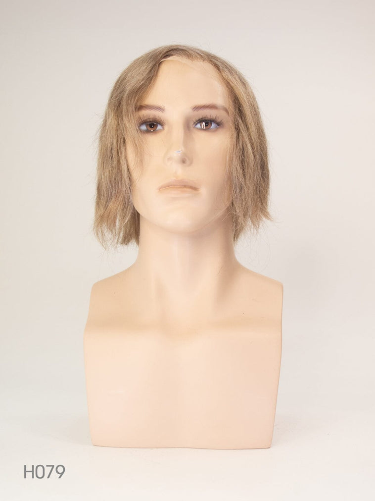 Brown Grey 25cm Lace Front Human Hair Wig