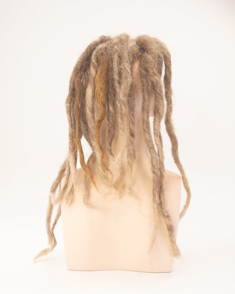 Light Brown/Blonde -50cm Synthetic Hair Dreadlocked Toupee