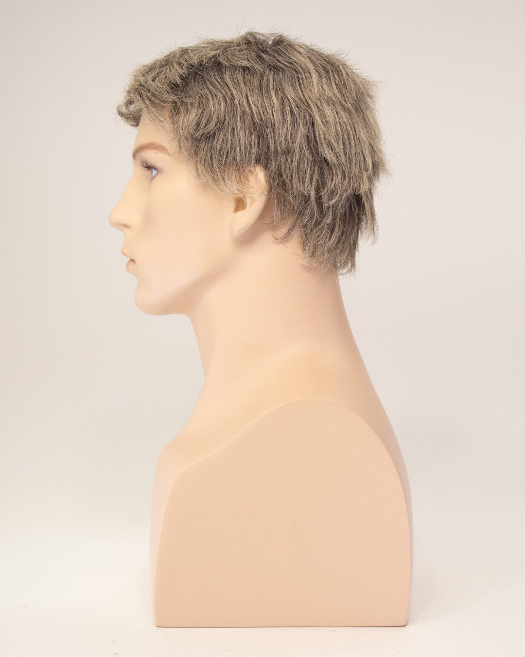 Light Grey With Dark Roots Short Synthetic Hair Wig